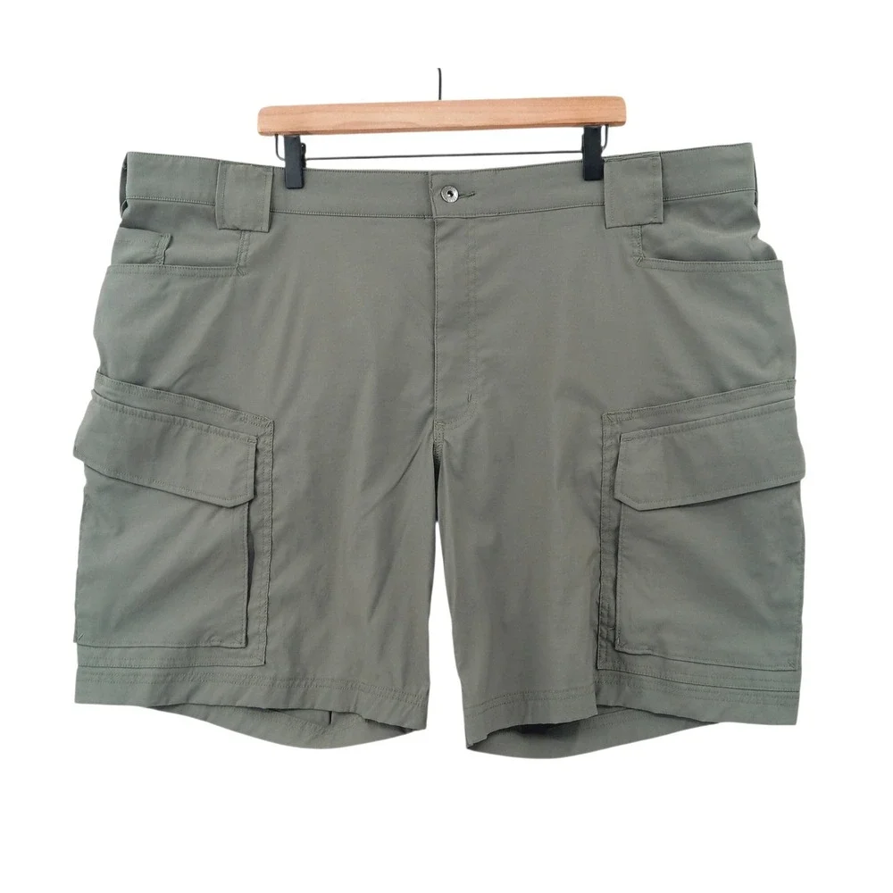 Duluth Trading Co Shorts Mens 46x9 Grey Cargo Relaxed Flex Dry on the Fly Hiking